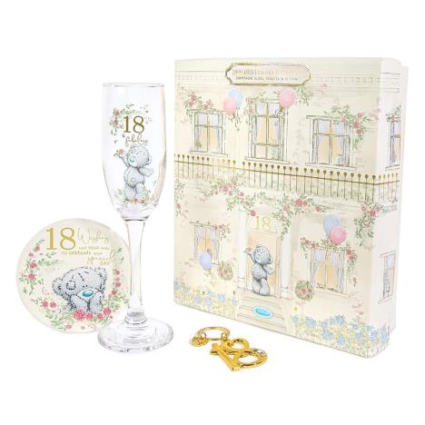 18th Birthday Champaign Glass Coaster & Keyring Me to You Bear Gift Set £16.00